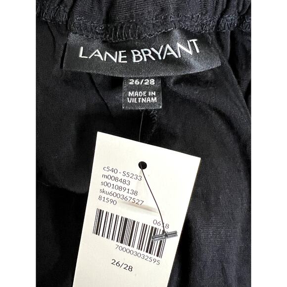 lane Bryant womens size 26/28 midi dress black tiered off shoulder scoop neck - Picture 5 of 7